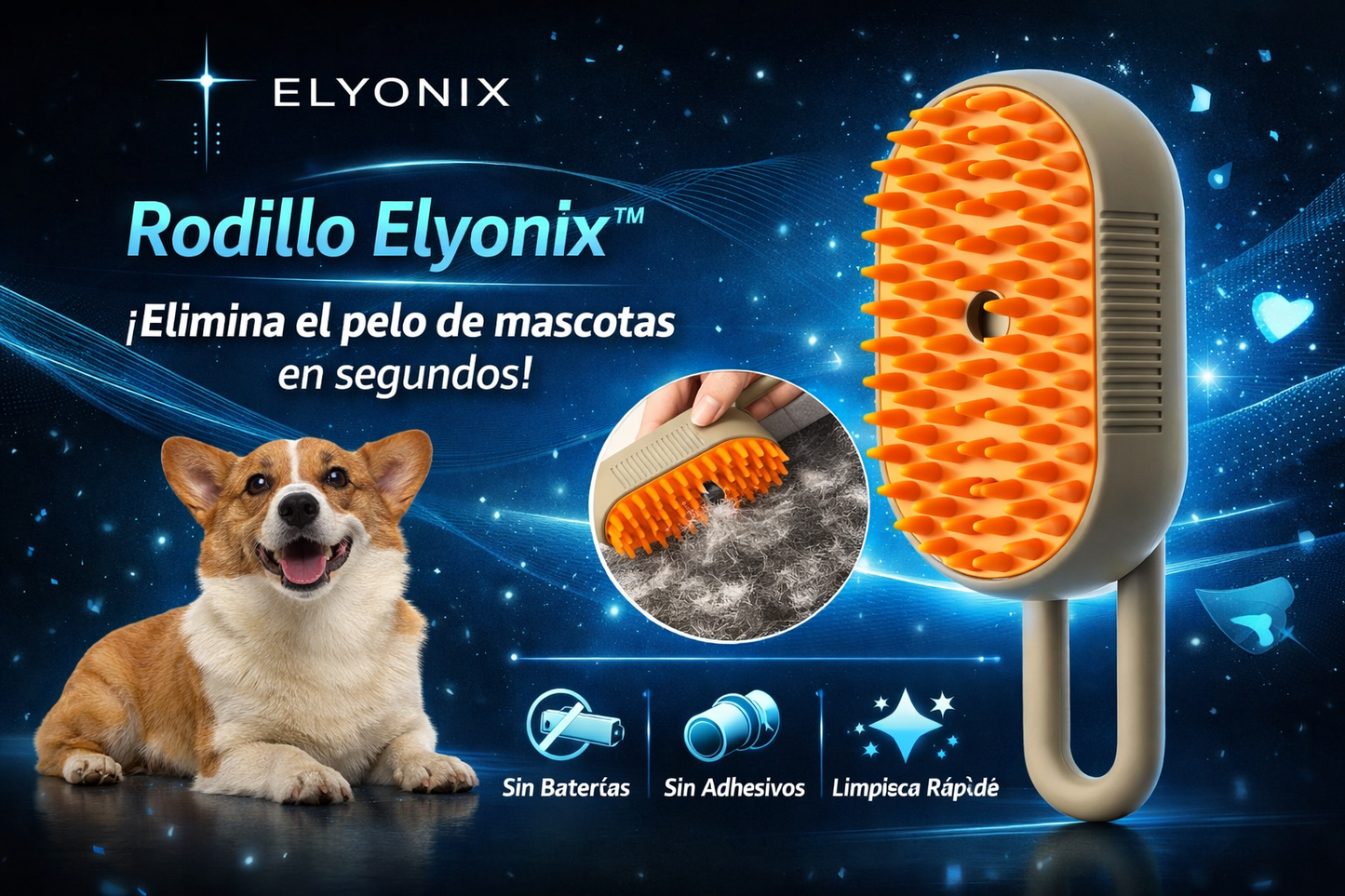 🔥 Cepillo Elyonix™ – Peina a tu mascotas en segundos